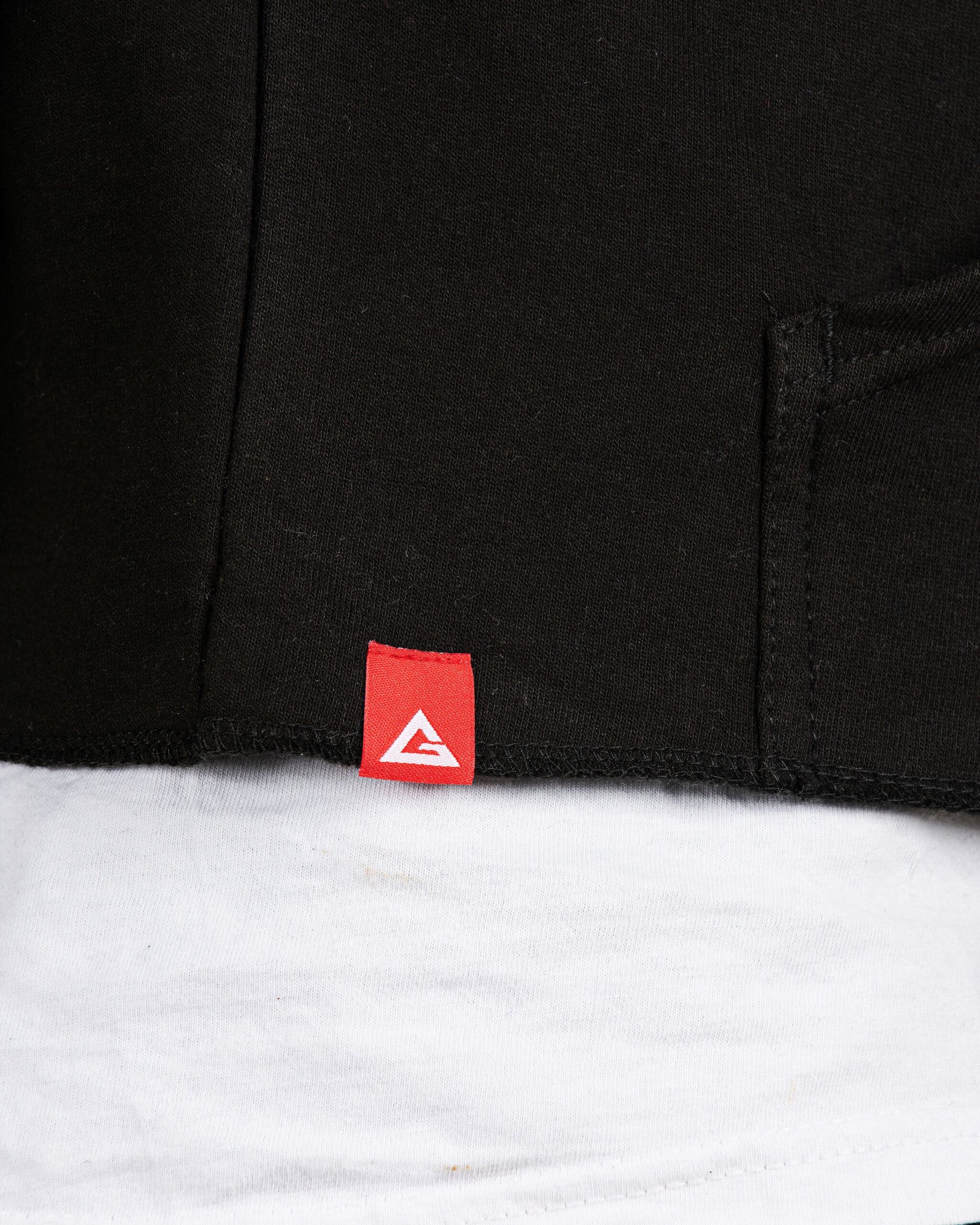 Sweatshirt Cropped com Capuz e Bolso RS Classic de Senhora - Preto - Image 6
