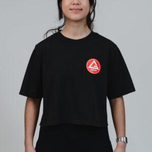 Red Shield Elite Womens Crop Tee - Black