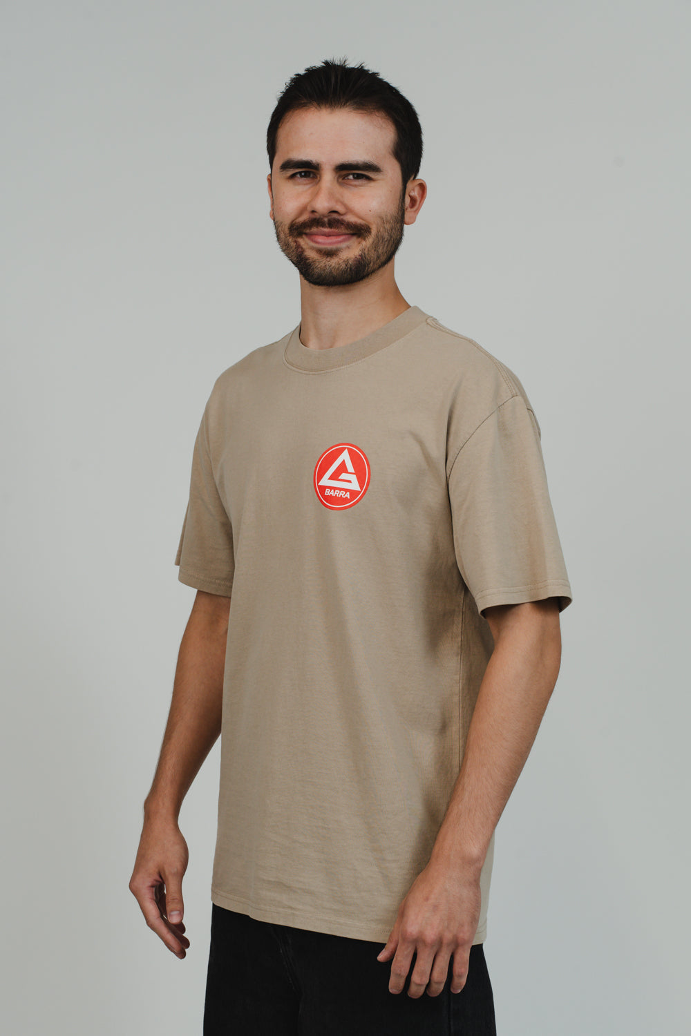 Red Shield Elite Mens Tee - Sand - Image 3