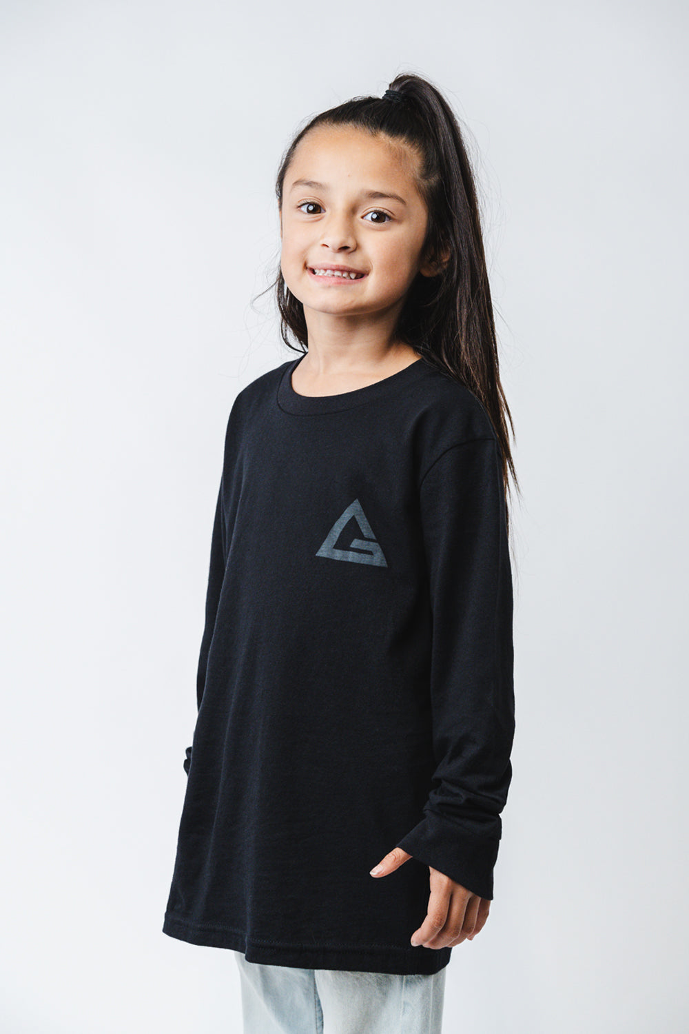 Arte Suave Youth Long Sleeve Tee - Black - Image 2