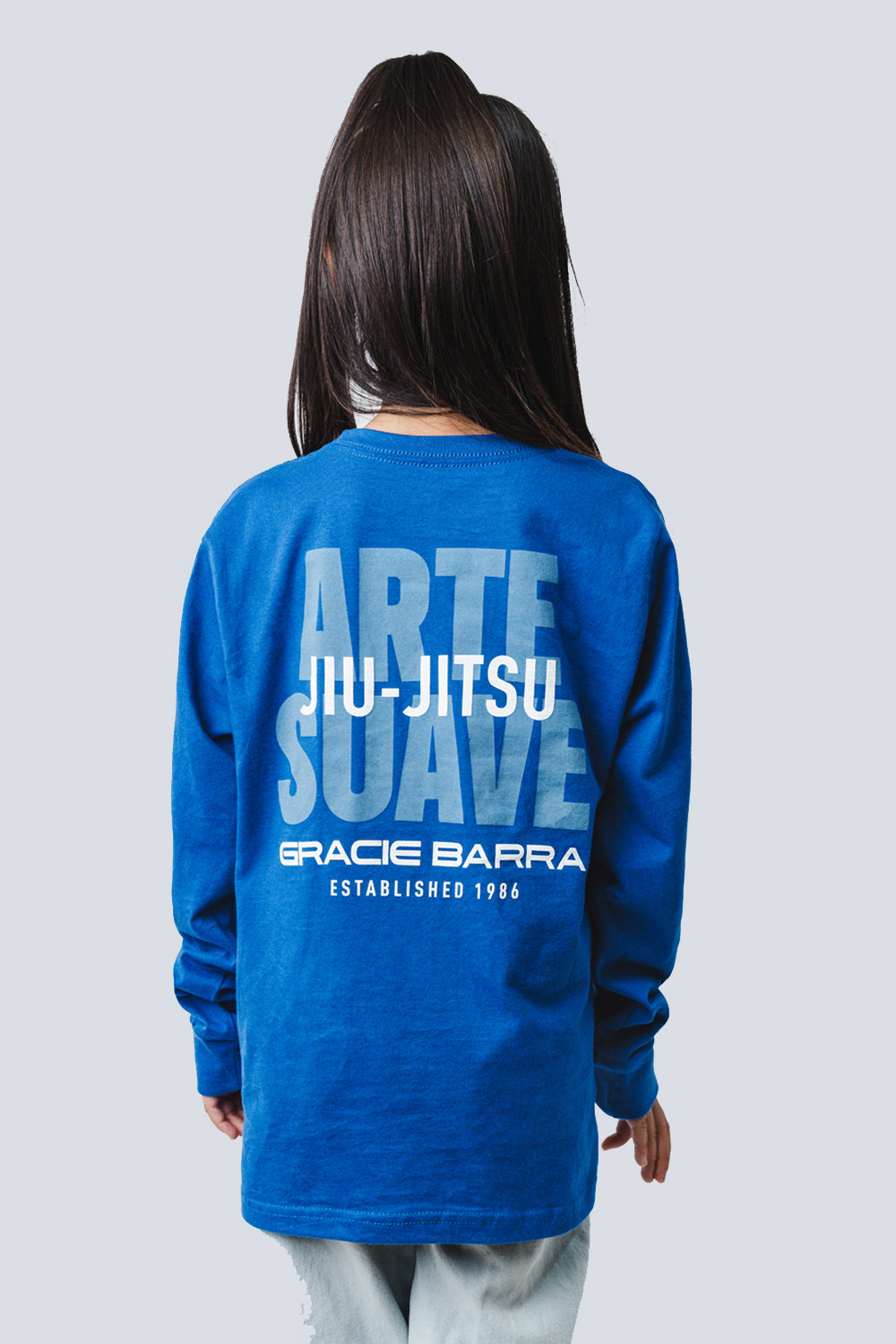 Arte Suave Youth Long Sleeve Tee - Blue - Image 4