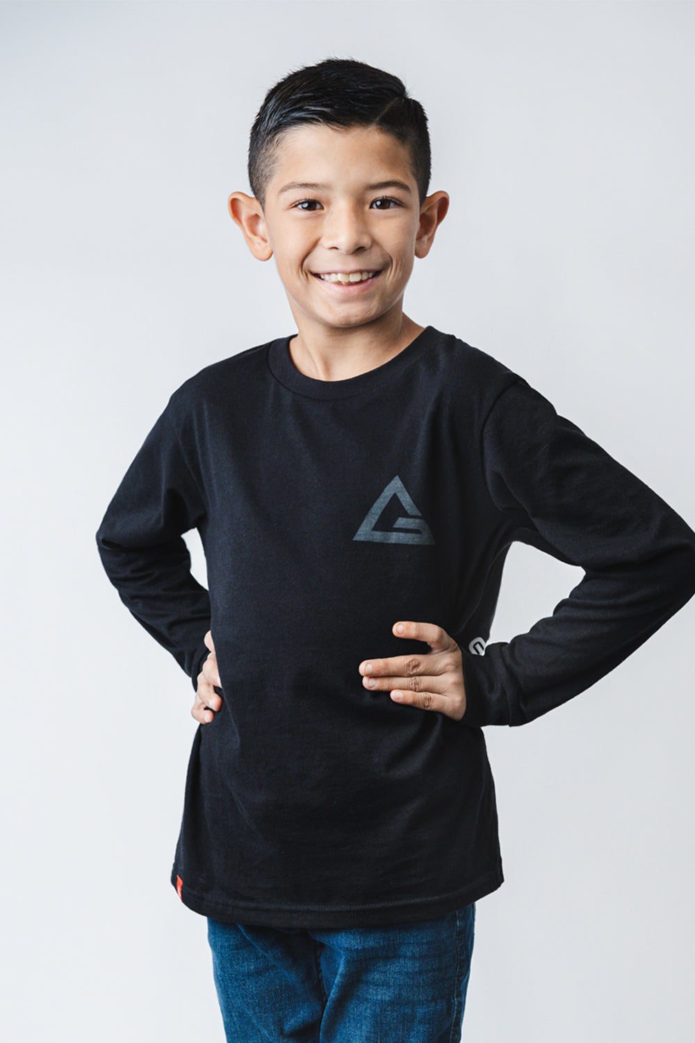 Arte Suave Youth Long Sleeve Tee - Black - Image 3