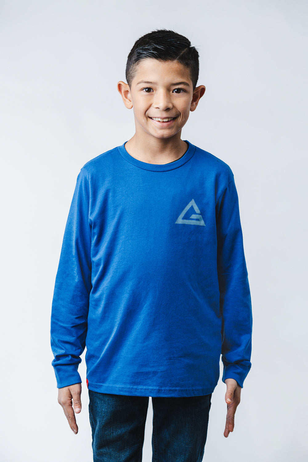 Arte Suave Youth Long Sleeve Tee - Blue - Image 2