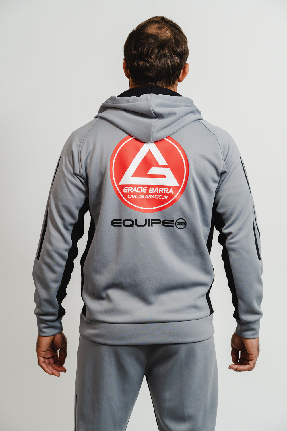 GB Team Track Jacket by Adidas - Grey - Image 4