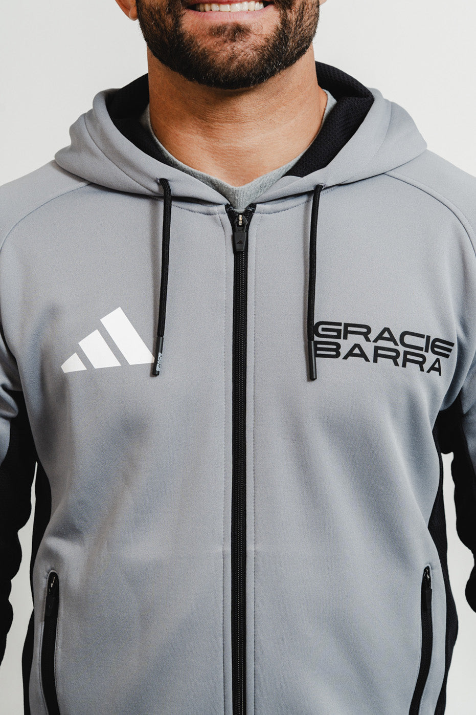 GB Team Track Jacket by Adidas - Grey - Image 5