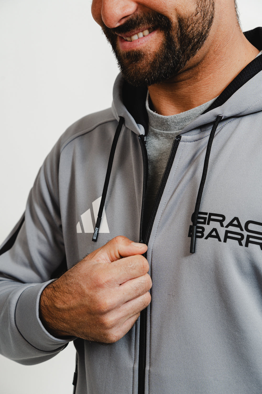 GB Team Track Jacket by Adidas - Grey - Image 7