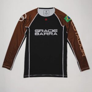 Rashguard Lutador Ranked Manga Comprida - Castanho