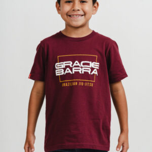 Stacked Youth Tee - Maroon